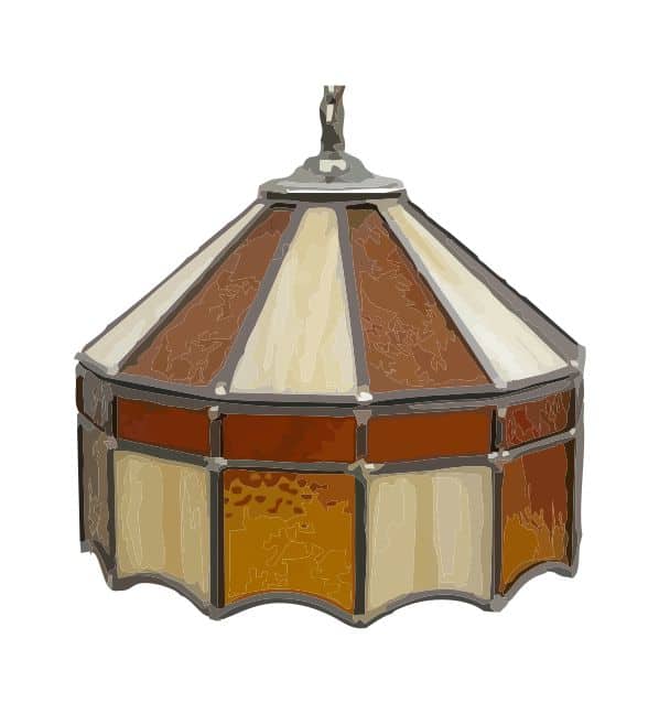 Leaded glass lampshade