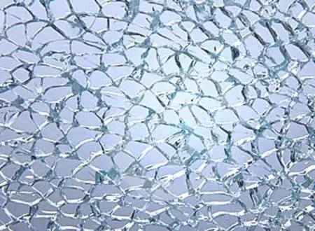 broken tempered glass