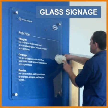 glass signage