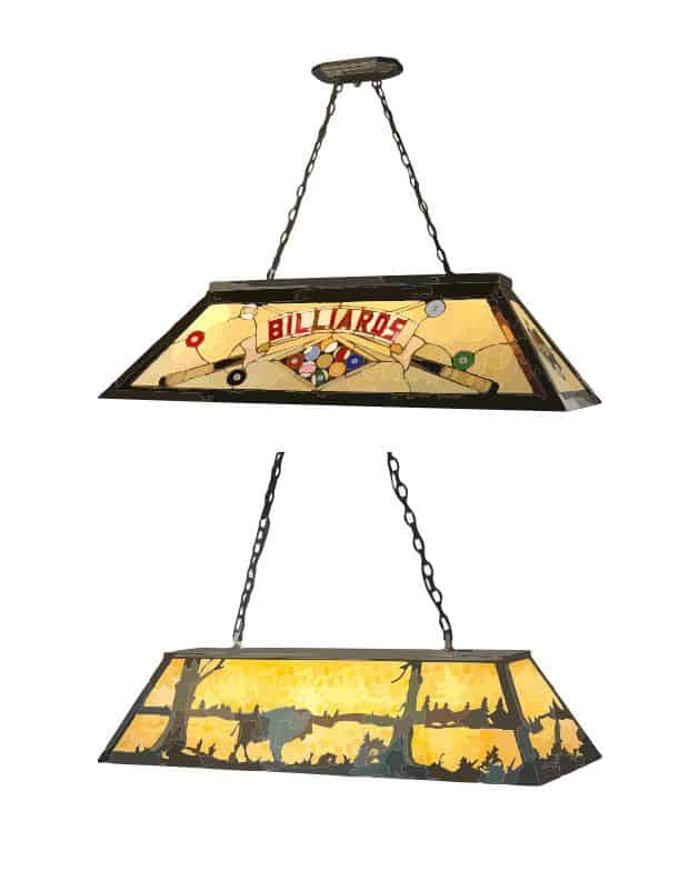 Pool table lampshades