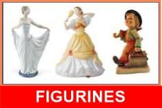 figurines from Lladro, Hummel, Royal Doulton