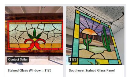 Stained glass for sale on Facebook Marketplace