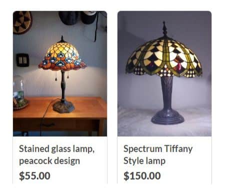 Stained glass lamps for sale on Offerup