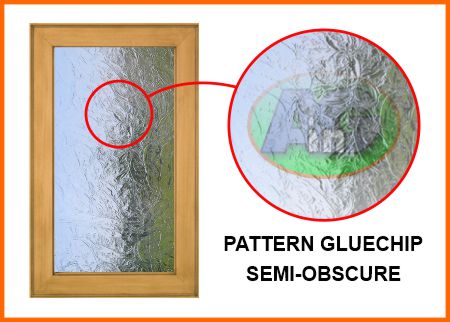 Pattern gluechip has a impressed texture