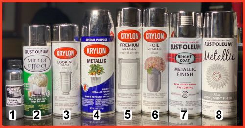 Silver Spray cans we tested