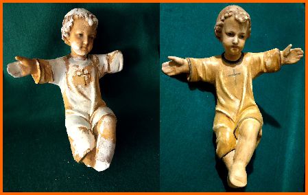 BABY JESUS-before-after restoration by Artistry in Glass