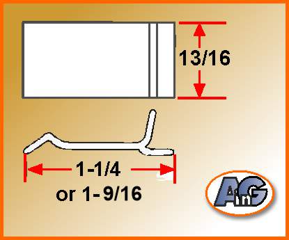 Technical drawing of nylon clip