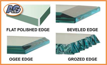 Edgework types for float glass