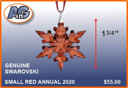Swarovski small red snowflake 2020