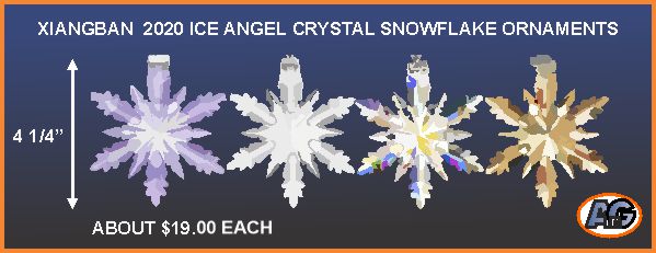 Imitation crystal snowflakes from the Chinese Xiangban company are much less expensive than the Swarovski originals