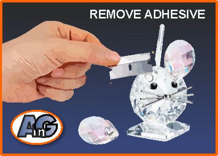 Remove old adhesive with razor blade